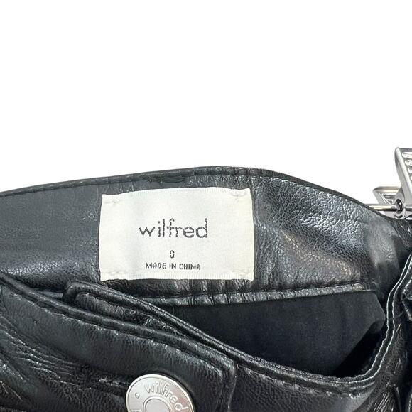Aritzia Wilfred The Melina Pant Faux Vegan Leather High Waist Black Size 0 - Picture 11 of 13